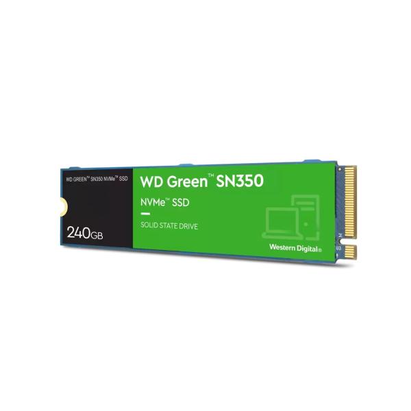 WD GREEN NVMe SSD 240GB PCIe SN350,  Gen3 8GB/ s,  (R:2400/ W:900 MB/ s)1