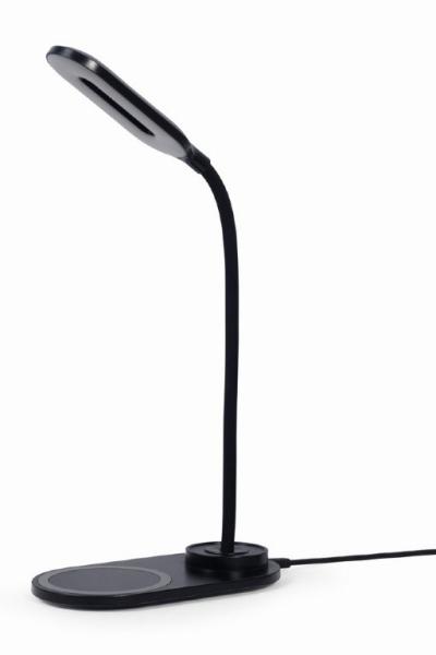 GEMBIRD Bezdrátová QI nabíječka,  10W,  s LED lampičkou,  černá