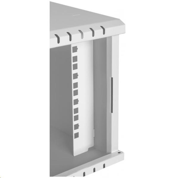 LEXI-Net 10" nástěnný rozvaděč Basic 4U 292x300,  skleněné dveře,  bez zad,  svařovaný,  šedý2
