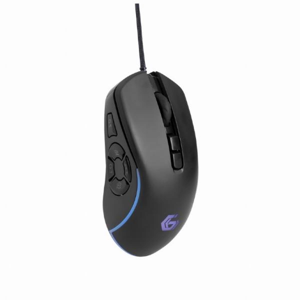 GEMBIRD myš RAGNAR RX500,  podsvícená,  6 tlačítek,  černá,  7200DPI,   USB2