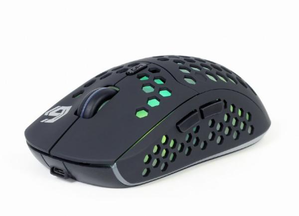 GEMBIRD myš RAGNAR WRX500,  černá,  bezdrátová,  podsvícená,  1600DPI,  USB nano receiver