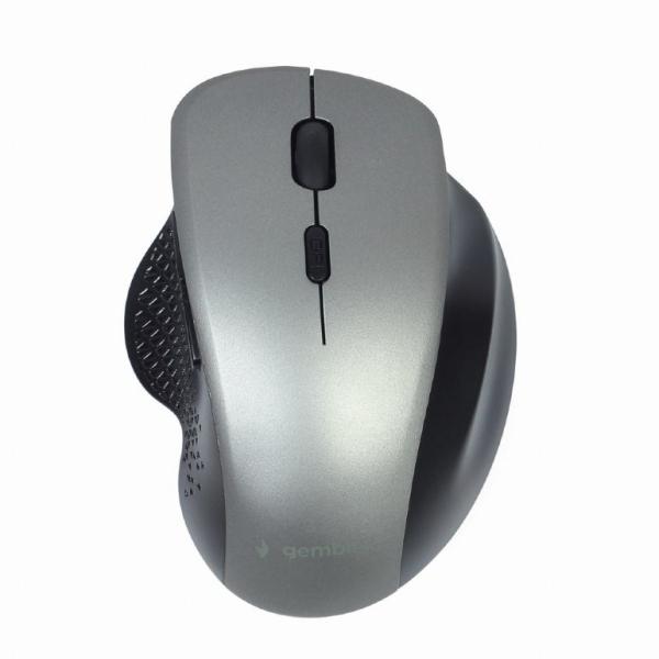 GEMBIRD myš MUSW-6B-02,  černo-stříbrná,  bezdrátová,  USB nano receiver1