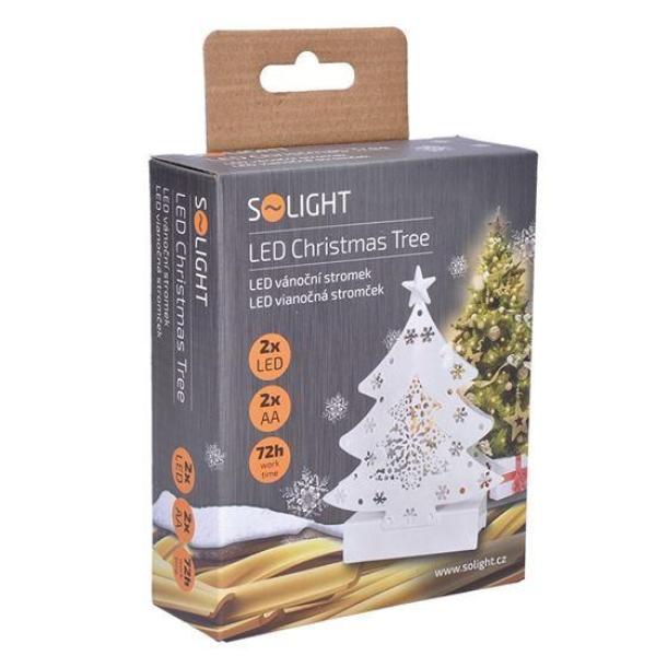 Solight LED kovový vianočný stromček, 2x AA5