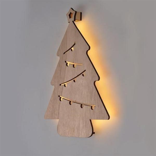 Solight LED nástěnná dekorace vánoční stromek, 24x LED, 2x AA1