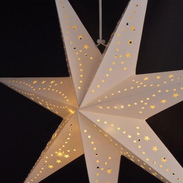 Solight LED vánoční hvězda,  závěsná,  60cm,  20x LED,  časovač,  2x AA4