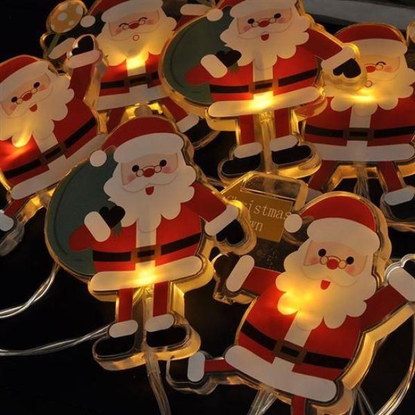 Solight LED okenná reťaz - Santa, 6x LED, prísavná, 120cm, 2x AA4