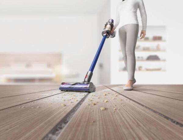 Dyson V11 (2023) akumulátorový vysvač,  Li-Ion baterie,  LCD displej,  3 režimy,  sběrná nádoba,  modrý /  stříbrný1