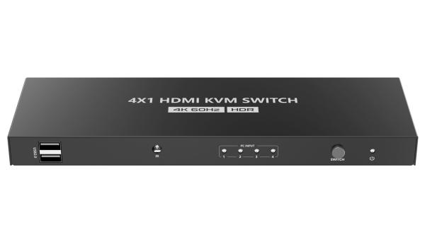 PREMIUMCORD HDMI switch,  4K@60Hz HDMI2.0 KVM 4:1,  s dálkovým ovladačem1