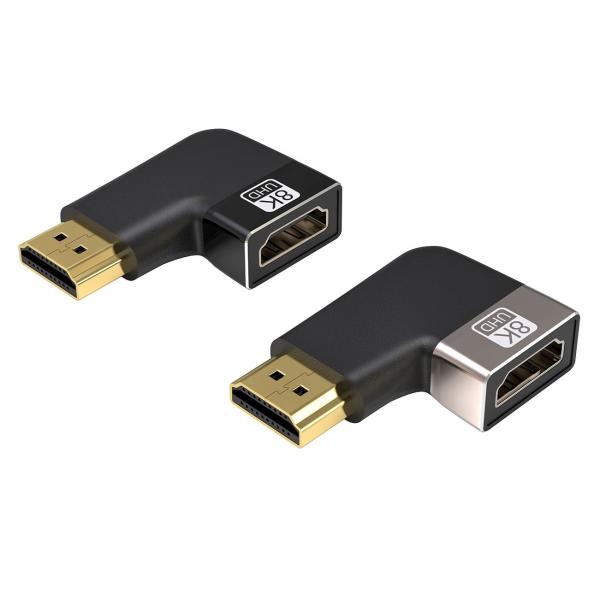 PREMIUMCORD Adaptér spojka 8K HDMI A - HDMI A,  F/ M,  do úhlu 90° - levá