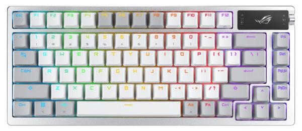 ASUS klávesnice ROG AZOTH Moonlight White,  mechanická,  Bluetooth,  US,  bílá3