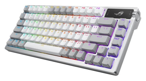 ASUS klávesnice ROG AZOTH Moonlight White,  mechanická,  Bluetooth,  US,  bílá1