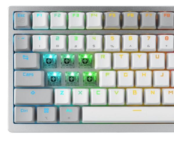 ASUS klávesnice ROG AZOTH Moonlight White,  mechanická,  Bluetooth,  US,  bílá9