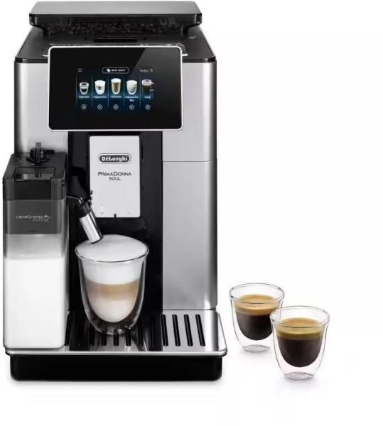 DeLonghi PrimaDonna Soul ECAM 610.55.SB automatický kávovar,  1450 W,  19 bar,  vestavěný mlýnek,  chytrý,  mléčný systém