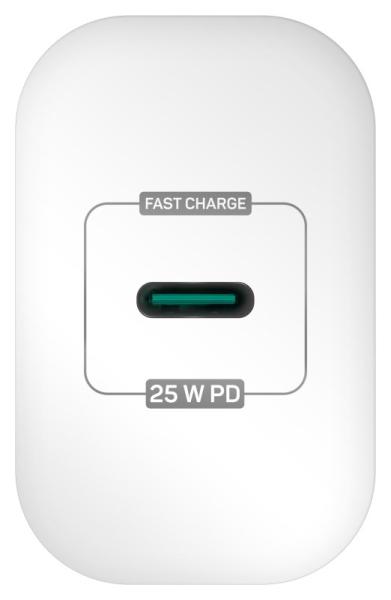 CONNECT IT Voyager2 nabíjecí adaptér 1×USB-C,  25W PD,  bílá1