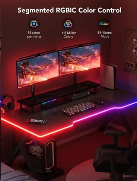 Govee Neon RGBIC LED podsvícení pro stůl6