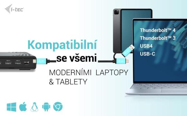 i-tec USB-C Triple Display Docking Station Gen 2,  PD 100W3