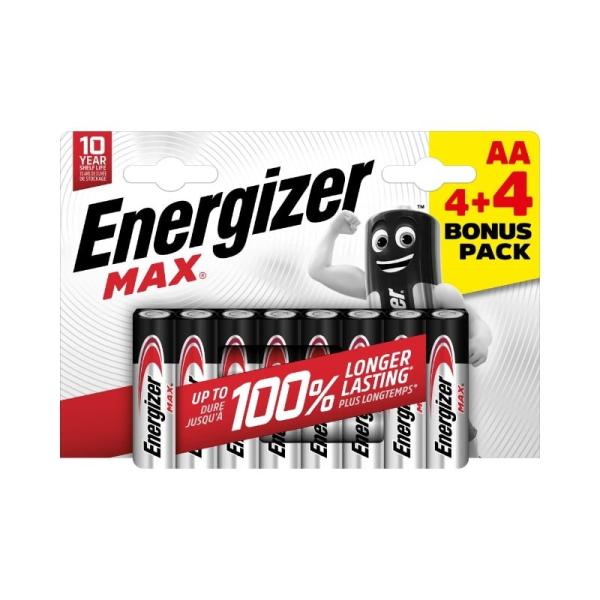 Energizer LR6/ 8 Max AA 4+4 zdarma