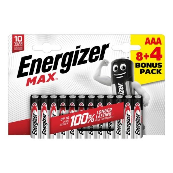 Energizer LR03/ 12 Max AAA 8+4 zdarma