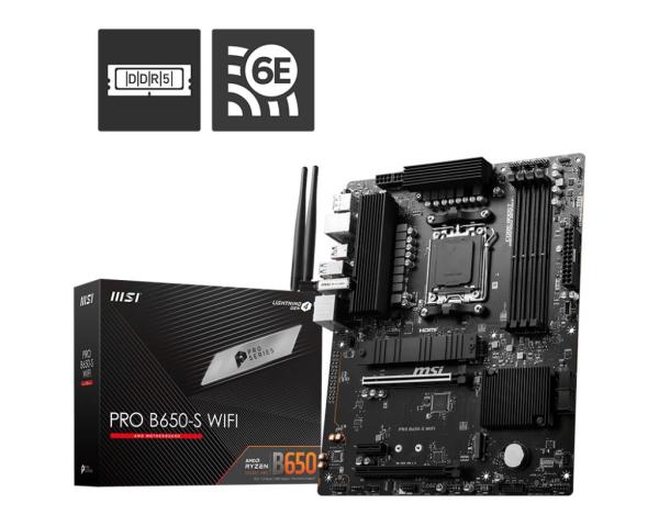 MSI MB Sc AM5 PRO B650-S WIFI,  AMD B650,  4xDDR5,  1xDP,  1xHDMI,  WI-FI