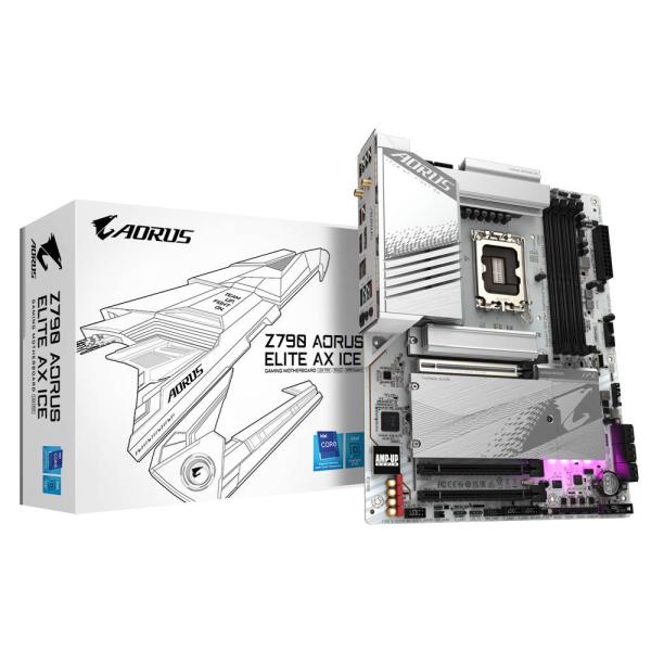 GIGABYTE MB Sc LGA1700 Z790 AORUS ELITE AX ICE,  Intel Z790,  4xDDR5,  1xDP,  1xHDMI,  WI-FI