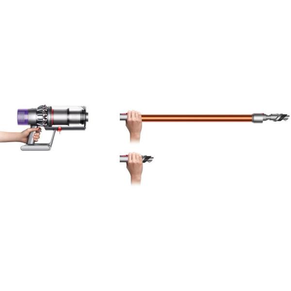 Dyson V10 Absolute 2023 akumulátorový vysavač,  tyčový,  cyklónový,  HEPA filtr,  3 úrovně sání,  LED indikátory0