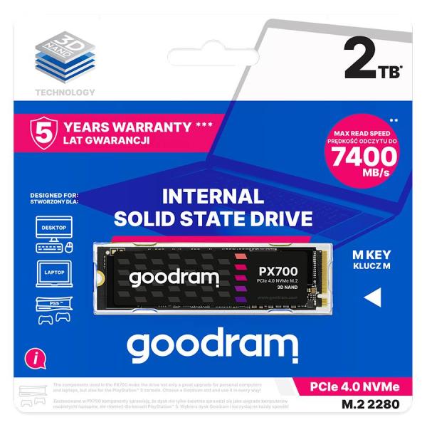 GOODRAM SSD PX700 2TB,  M.2 2280 ,  PCIe Gen4x4,  NVMe2