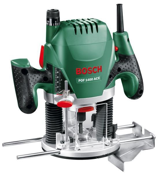 BOSCH POF 1400 ACE, horní frézka, 1.400 W, 11.000 – 28.000 ot/min, zdvih 55 mm