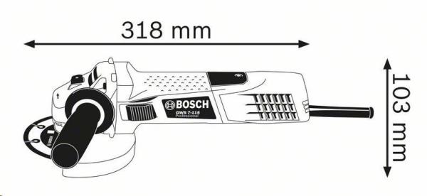 Bosch GWS 7-125,  Professional,  Úhlová bruska0
