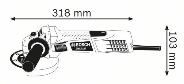 Bosch GWS 7-125,  Professional,  Úhlová bruska2