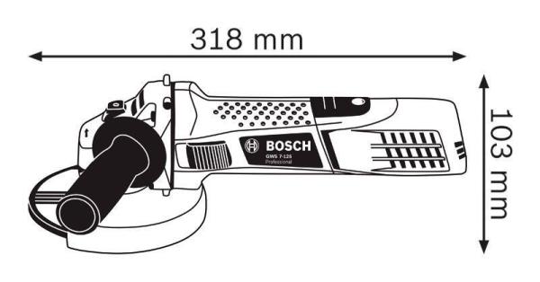 BOSCH GWS 7-125,  úhlová bruska,  720 W,  11.000 ot/ min,  125 mm1