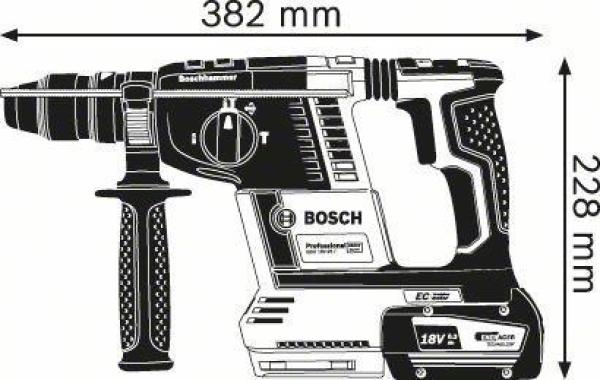 Bosch GBH 18V-26F,  akumulátorové vrtací kladivo s SDS plus4