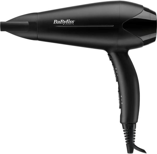 BaByliss D563DE fén,  2100 W,  2 rychlosti,  3 teploty,  studený vzduch,  s difuzérem,  černý1