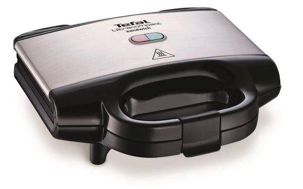 Tefal SM157236 Ultra Compact toustovač, 700 W, indikátor připravenosti, nepřilnavý povrch, teflonové plotýnky