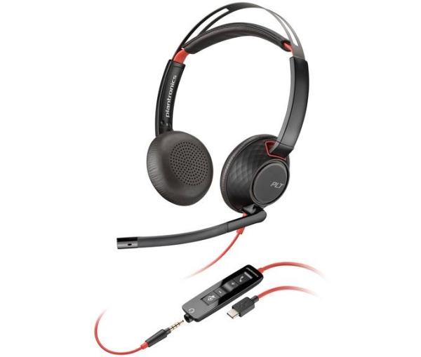 Náhlavná súprava Poly Blackwire 5220 USB-C/A + 3,5 mm jack