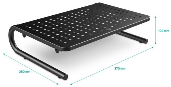 CONNECT IT Podstavec pod monitor/ notebook For Health,  černá2