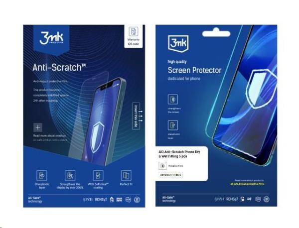 3mk All-Safe - AIO fólie Anti-Scratch Dry & Wet Fitting Phone,  5 ks
