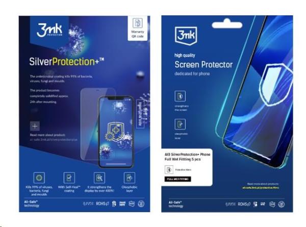 3mk All-Safe - AIO fólie SilverProtection+ Full Wet Fitting Phone,  5ks