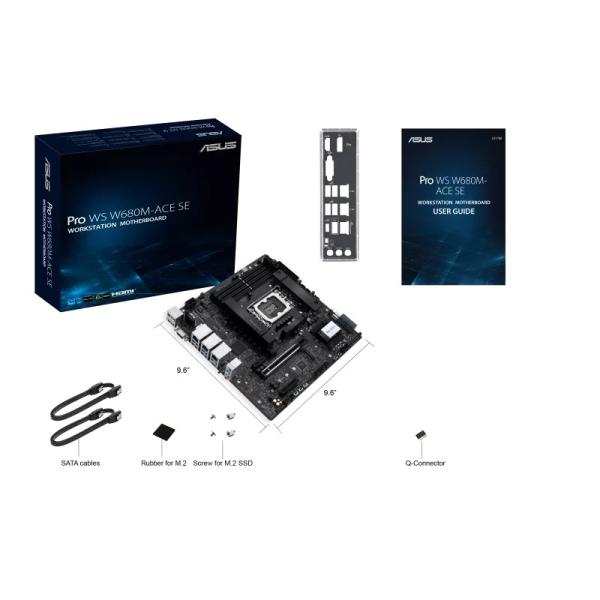 ASUS MB Sc LGA1700 PRO WS W680M-ACE SE,  Intel W680,  4xDDR5,  1xDP,  1xHDMI,  1xVGA,  1xmATX4