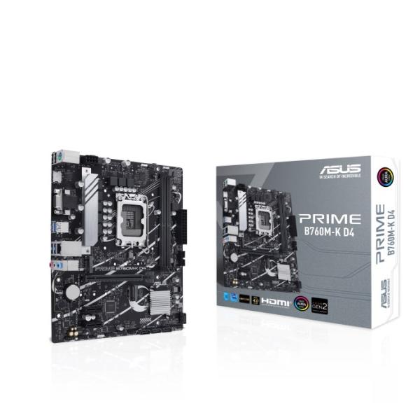 ASUS MB Sc LGA1700 PRIME B760M-K DDR4,  Intel B760,  2xDDR4,  1xHDMI,  1xVGA,  mATX