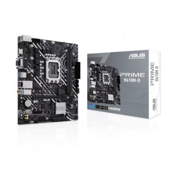 ASUS MB Sc LGA1700 PRIME H610M-D,  Intel H610,  2xDDR5,  1xHDMI,  1xVGA,  mATX