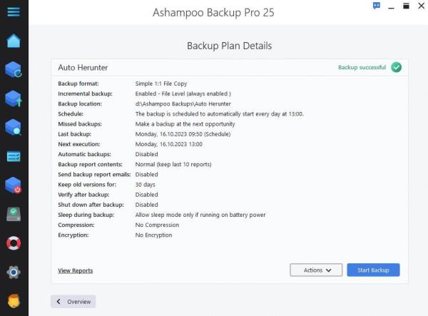 Ashampoo Backup Pro 252