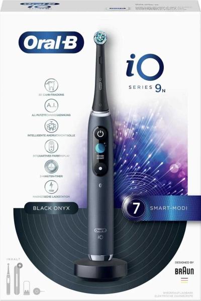 Oral-B iO Series 9 Black Onyx elektrický zubní kartáček, magnetický, senzor tlaku, 7 režimů, OLED displej, AI, černý2