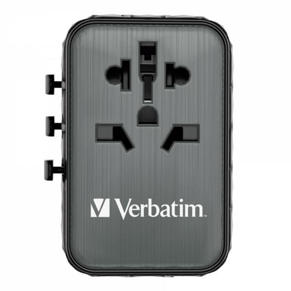 VERBATIM Univerzální cestovní adaptér nabíječka UTA-05 GaN III,  65W2
