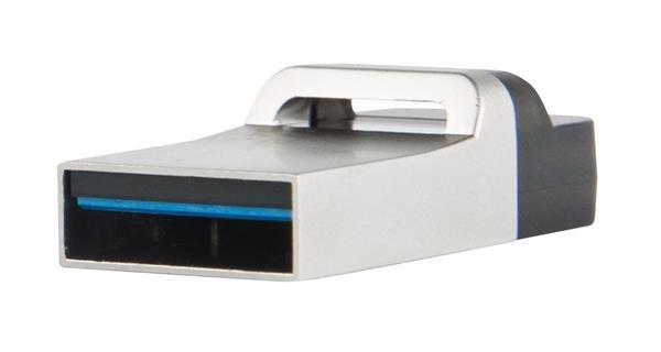 TRANSCEND Flash disk 32GB JetFlash®880S,  USB 3.0/ micro USB (R:90/ W:20 MB/ s) strieborná2
