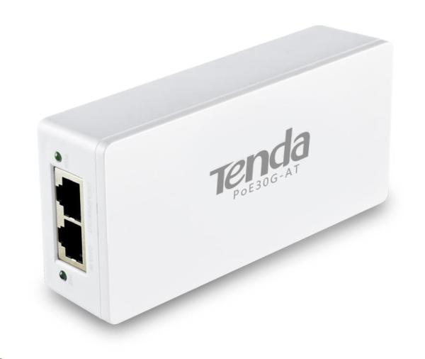 Tenda POE30G-AT Gigabit Power Injector AF/ AT 30W, 802.3af, 802.3at, 2x GLAN 10/ 100/ 1000 Mb/ s, PoE+1