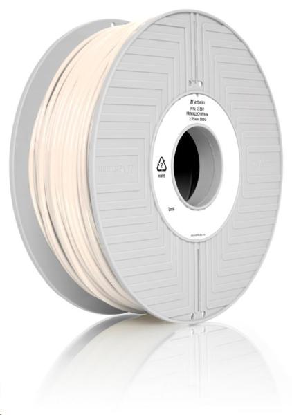 VERBATIM Filament pre 3D tlačiarne PRIMALLOY 2.85mm,  72m,  500g biela5