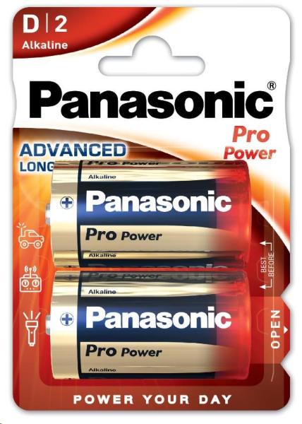 PANASONIC Alkalické baterie Pro Power LR20PPG/ 2BP D 1, 5V (Blistr 2ks)