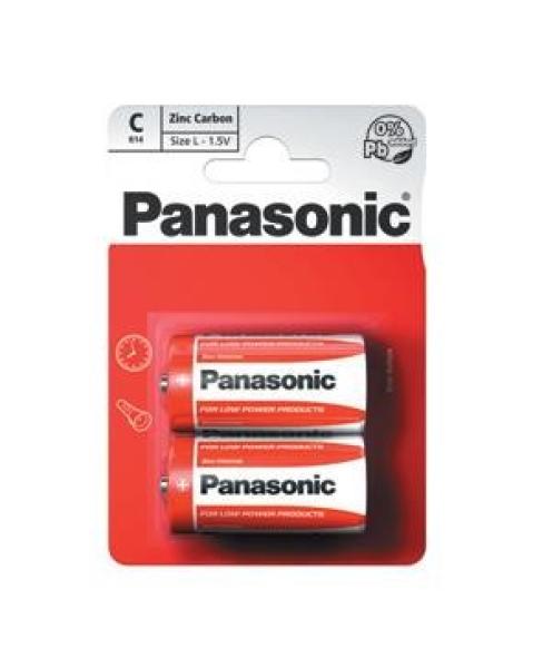 PANASONIC Zinkouhlíkové baterie Red Zinc R14RZ/ 2BP EU C 1, 5V (Blistr 2ks)