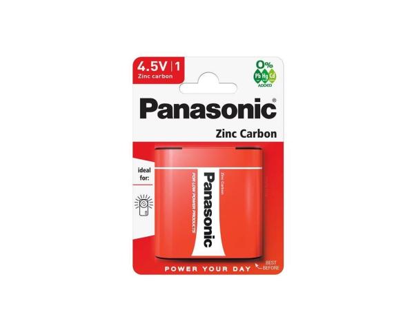 PANASONIC Zinkouhlíkové baterie Red Zinc 3R12RZ/ 1BP Plochá 4, 5V (Blistr 1ks)
