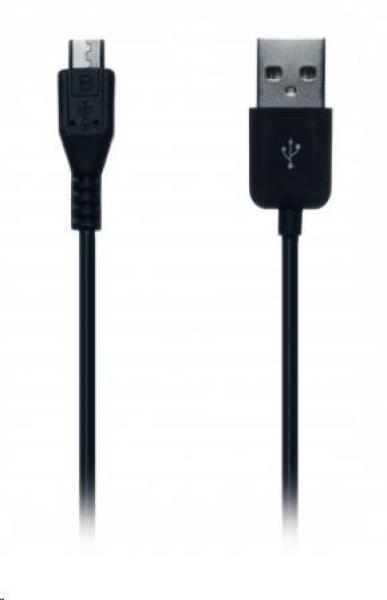 CONNECT IT MicroUSB kábel (kompatibilný so Samsung/ HTC) 1 m pre telefón,  čierny